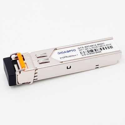 1000BASE-BX 1.25G BiDi SFPトランシーバーモジュール TX1570nm/RX1490nm 80km LC SMF DOM
