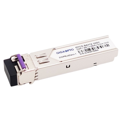 2チャネル1000BASE BX BiDi SFPの光学トランシーバーTX1490nm RX1310nm 10km SMF LCモジュール