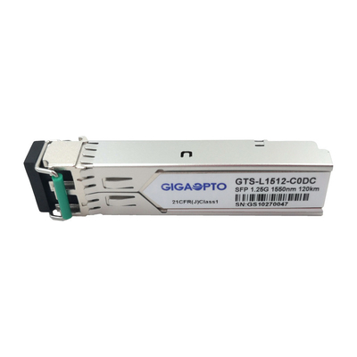 SFP 1.25G 1000BASE-EZX 1550nm 120km SMFの光学トランシーバーの二重LC DOMモジュール