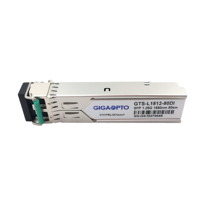 1000BASE-ZX 1.25G SFP 1550nm 80km産業複式アパートLC SMF DOMのトランシーバー モジュール