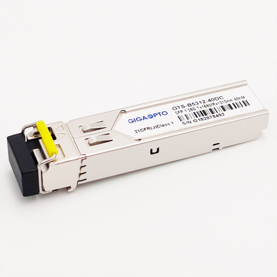 1000BASE-BX 1.25G BiDi SFPトランシーバー 40km TX1550nm/RX1310nm LC SMF DOM モジュール