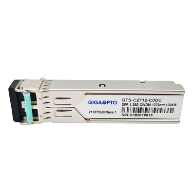 複式アパートSFPのトランシーバー モジュール1.25G 1000BASE CWDM 1270 1610nm 120km LC SMF DOM