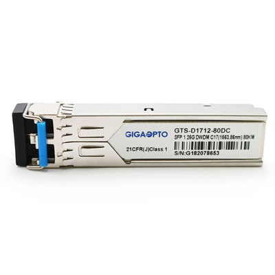 1.25Gbps SFP 80km C17~C61 1000BASE-DWDM 100GHzのトランシーバー モジュールDOM SMFの二重LC