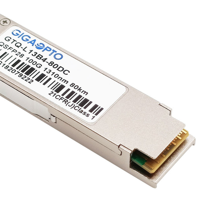 100GBASE ZR4 QSFP28 80km 1310nm DOMはLC SMFの光学トランシーバー モジュールを二重にする