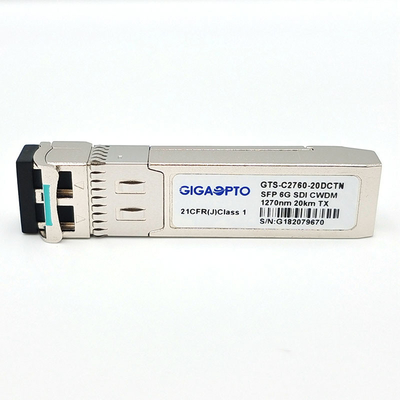 6G SDI SMPTE CWDM SFP 1270nm-1450nm 20km SMF LCの非MSA単一の送信機モジュール