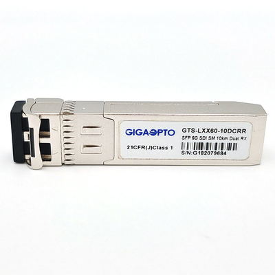 6G SDI SMPTE SFP PIN 10km SMFの二重LC非MSA二重受信機モジュール