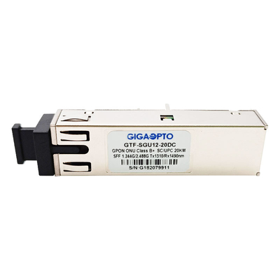 クラスB+ GPON ONUのトランシーバーSFF 2x10 SC UPCの容器の破烈TX 1310nm 1.244G RX 1490nm 2.488G