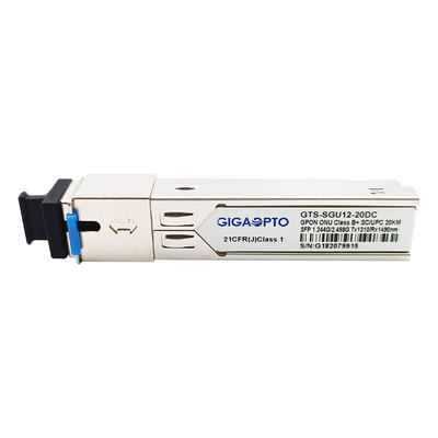 ONU ONTのクラスB+ GPON SFPのトランシーバーTX1.244G/RX2.488G 1310nm TX 1490nm RX SC UPC 20km DDM