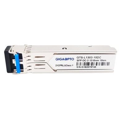 155Mbps SFP OC-3/STM-1 IR-1 15km 1310nm複式アパートLC SMF DOMのトランシーバー モジュール