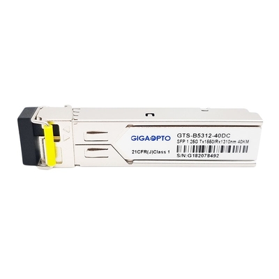 1000BASE BX 1.25G BiDi SFPのトランシーバーTX1550nm SFP 1.25G 1310nm 40km LC SMF DOMモジュール