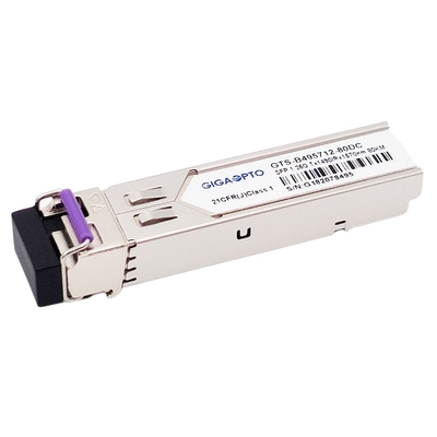1.25G BiDi SFPモジュール1000BASE BX TX1490nm RX1570nm 80km SMF DOM LCのトランシーバー モジュール