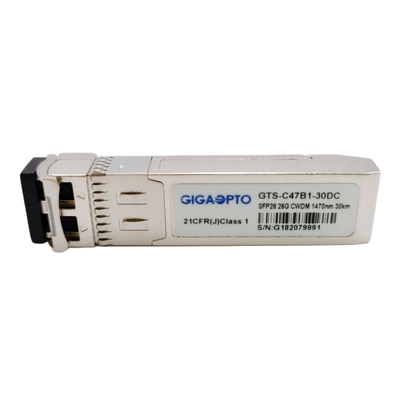 LC SMFの単一モードのトランシーバー繊維モジュールDOM 25GBASE ERL CWDM SFP28 1470nm 1570nm 30km