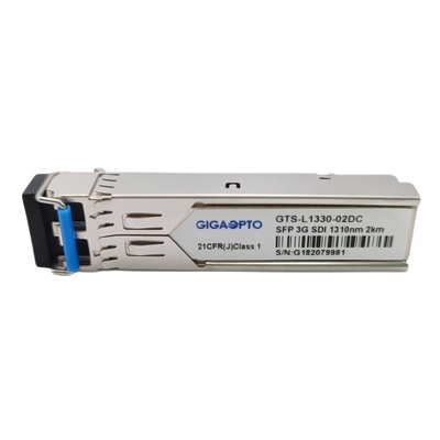 3G SDI SMPTE SFP 1310nm 2km SMFのトランシーバー モジュールはビデオ病理学パターンとのLC DOM MSA Pinoutを二重にする