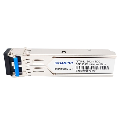 100BASE-LX 1310nm 15km SFPの光学トランシーバー モジュールの二重LC SMF DOM 155Mbps