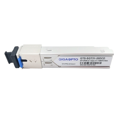 20KM OLT GPON SFPのトランシーバーのクラスC++ 1490nm TX 1310nm RX SC UPC DDM