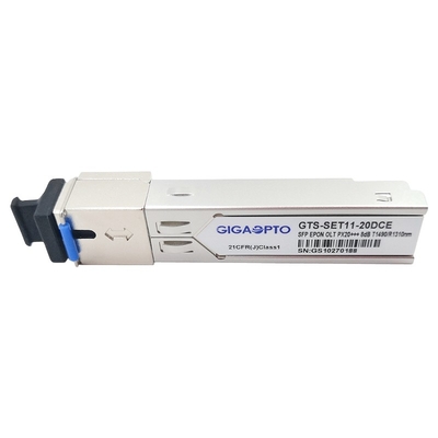 9dBm EPON SFPモジュールPX20+++ OLT 1.25G PX40 TX1490nm RX1310nm 20kmのトランシーバー モジュール