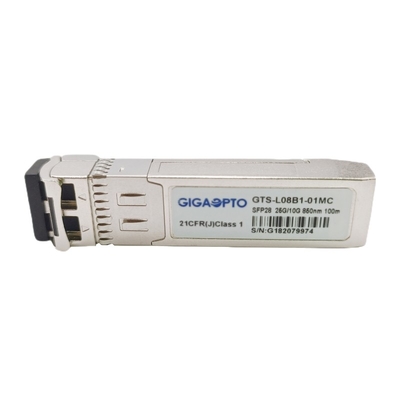 二重率10G 25GBASE-SR SFP28の光学トランシーバーMMF 850nm 100mの光学トランシーバー モジュールLC DOM