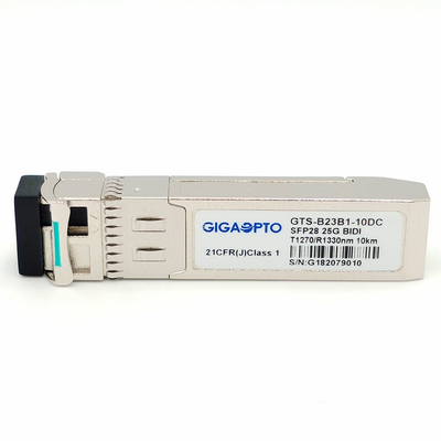 SFP28二方向の光学トランシーバー モジュール10km LC DOM 1270nm-TX/1330nm-RX