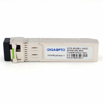 SFP28 25GBASE二方向SFPモジュール1330nm TX 1270nm RX 10km単信LC SMF DOM
