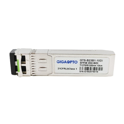 WDM SFP28の産業光学トランシーバー モジュール10km LC DOM 1270nm TX 1330nm RX