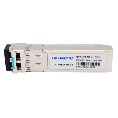 25GBase LR SFP28の光学トランシーバーのイーサネットCWDM SFP28 1270~1370nm 10km単一モードLC SFP