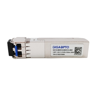 二重1G BIDI CSFPのトランシーバー モジュールLX 1310nm TX 1550 nm RX SMF 20km