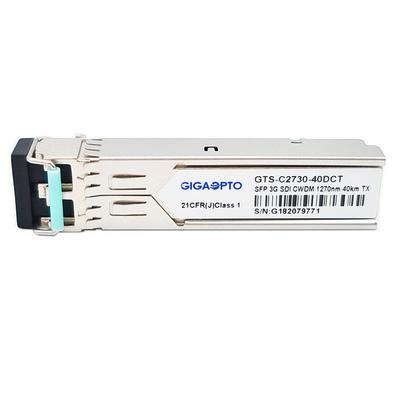 3Gbps SDIビデオSFPのトランシーバーCWDMの単一の送信機1270nm 1610nm 40km SMF LC DDM MSA