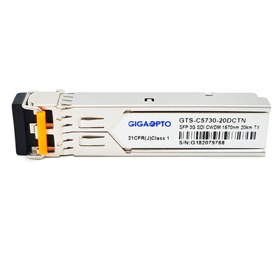 3Gbps DVI非ビデオSFPのトランシーバーCWDMの単一の送信機MSA 1270nm 1610nm 20km SMF LC DDM