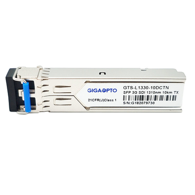 SD/HD/3G SDIのための非MSA 3G SDI SFP Tx 1310nm 10kmのビデオ病理学パターン単一の送信機モジュールDDM