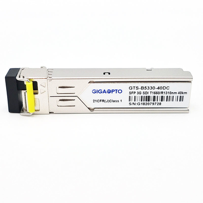 SD/HD/3G-SDI LC SMF DDMのための3Gbps MSA SMPTE SFP BiDi TX1550nm RX1310nm 40kmの送信機の受信機モジュール
