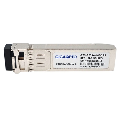 非MSA Pinout 12G SDI SMPTE SFP 1270nm-RX1/1330nm-RX2 10km BiDiの二重受信機モジュールLC DOM