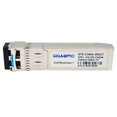12G SDI CWDMの送信機SFP+ Tx 1270~1450nm DFBの送信機20KM LC DOM MSA Pinout
