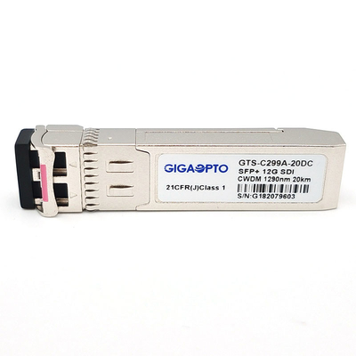 12G SDI CWDMデジタルのビデオ光学トランシーバー1270~1450nm 20KM複式アパートLCの単一モード繊維MSA