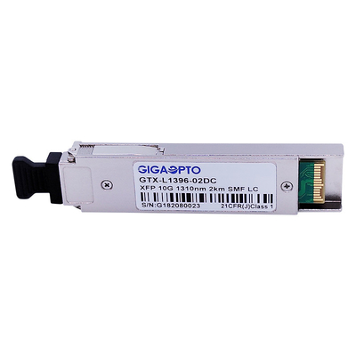 LCの二重XFP 10GBASE-LRライト トランシーバー1310nm SMF 2km DOM