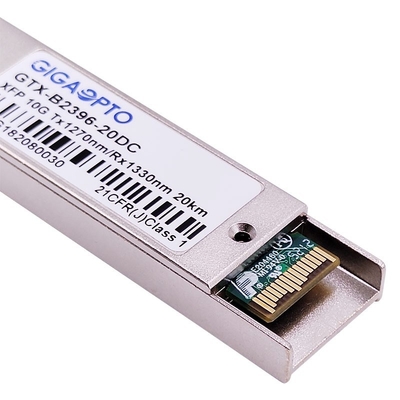 1270nm/1330nm 10Gbps XFP BIDI 20km他の光学トランシーバー モジュールLC DOM