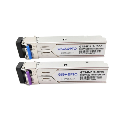HP JD098Bのための1000BASE-BX SFP WDMのトランシーバーTx1310nm Rx1490nm 10km SMF LC